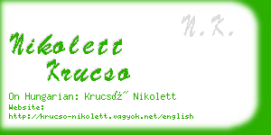 nikolett krucso business card